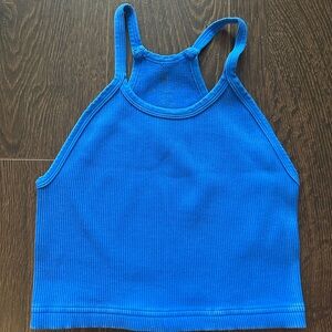 Vibrant Blue Free People Happiness Runs Crop Tank